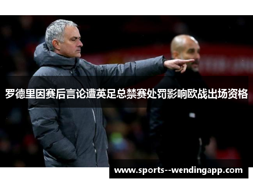 罗德里因赛后言论遭英足总禁赛处罚影响欧战出场资格